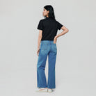 Women High Waist Loose Fit Pocket Jeans - Image 5