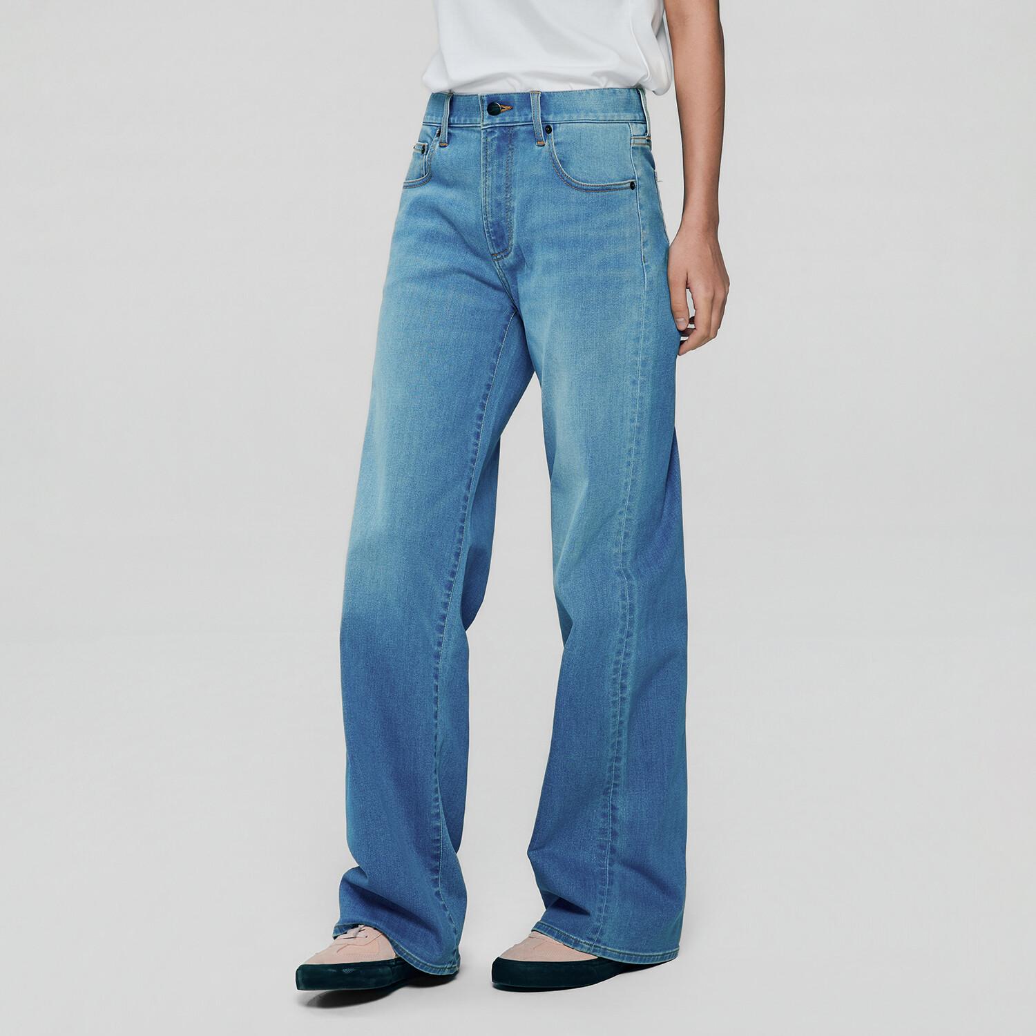 Women High Waist Loose Fit Pocket Jeans - Image 4