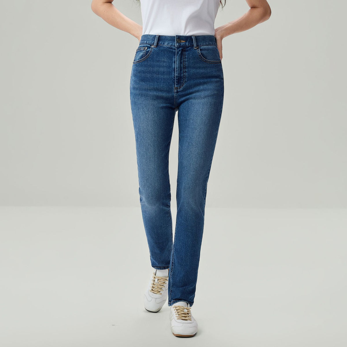 Women's Denim High Waist Slim Fit Jeans - Image 4