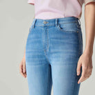 Women's Stretch Denim High Waist Slim Taper Jeans - Image 3