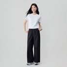 Women High Waist Wide Leg Elastic Waist Pants - Image 1