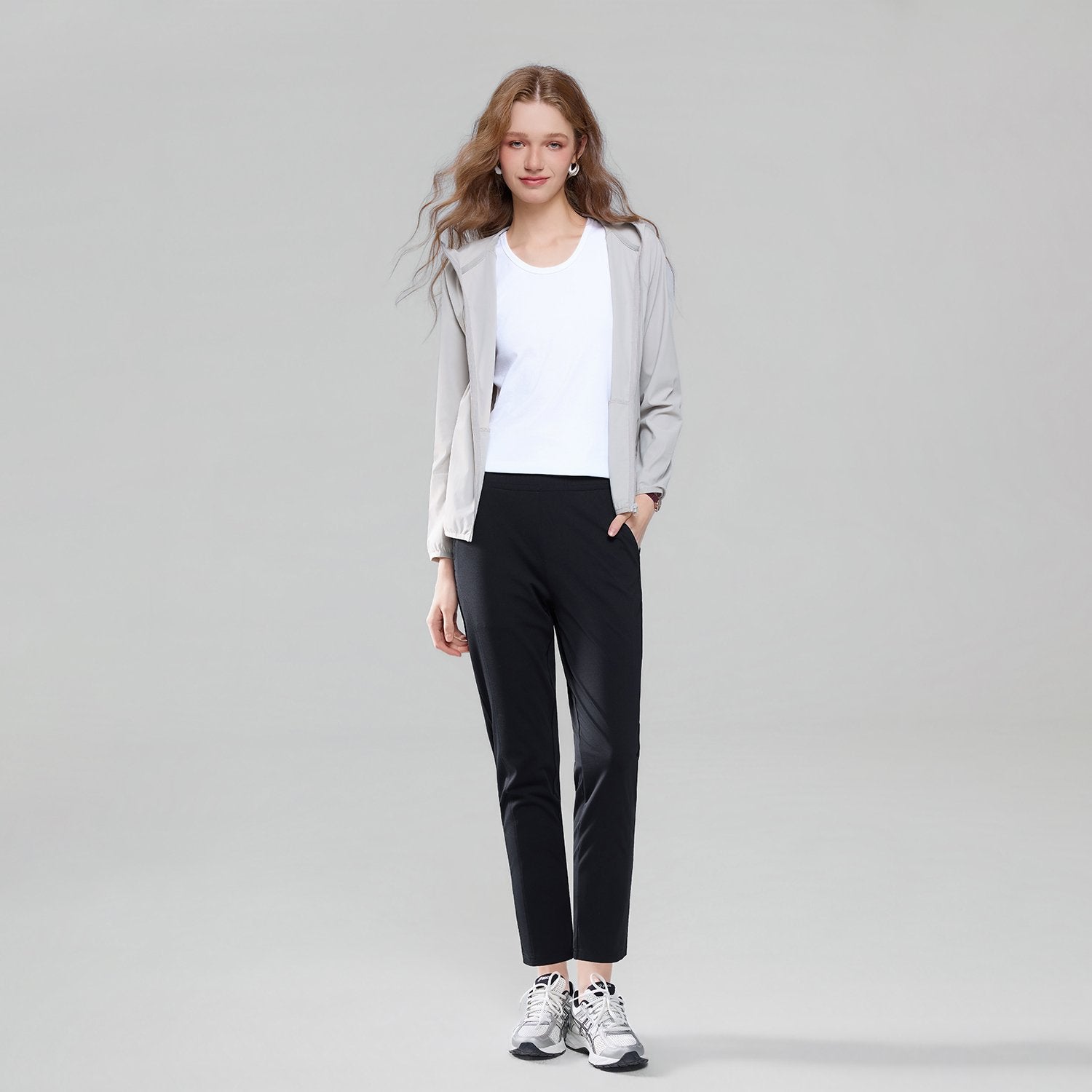 Women High Waist Regular Tapered  Pants - Image 1