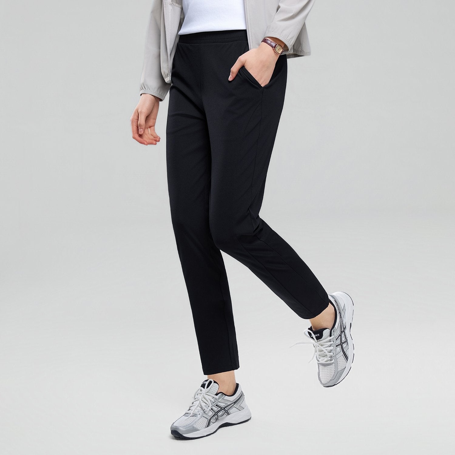 Women High Waist Regular Tapered  Pants - Image 4