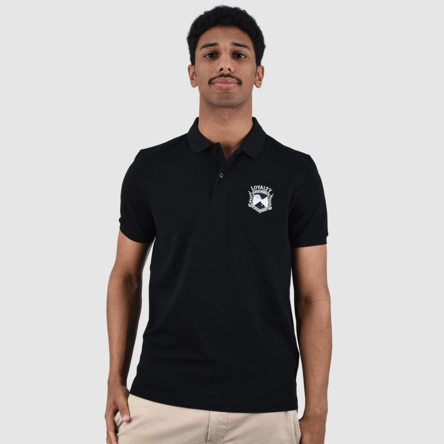 Men's Cotton Lycra Pique Flat Knit Short Sleeve Slim Polo - Image 1