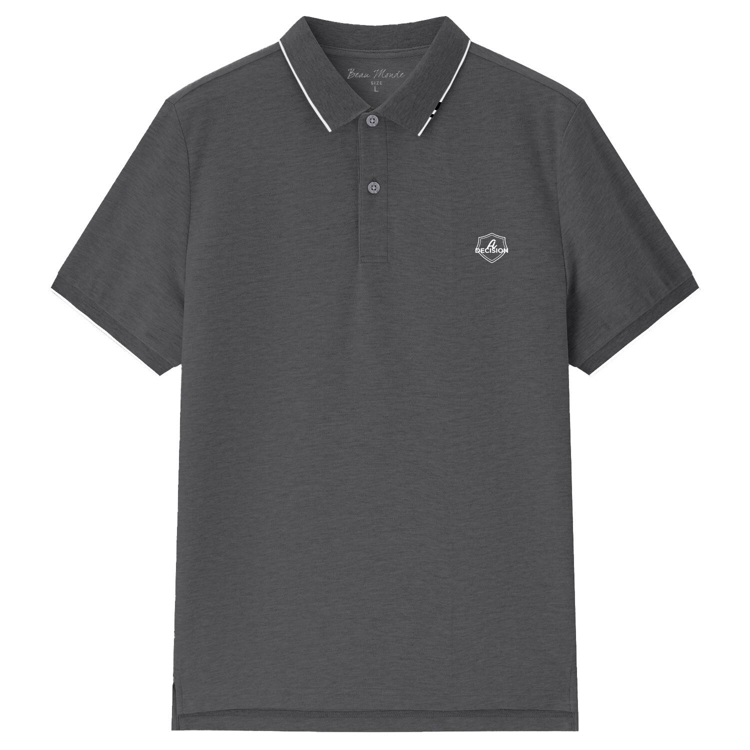 Men's Pique Flat Knit Collar Polo - Image 1