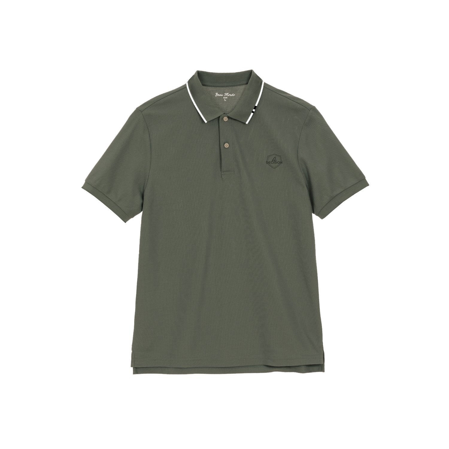 Men's Pique Flat Knit Collar Polo - Image 1