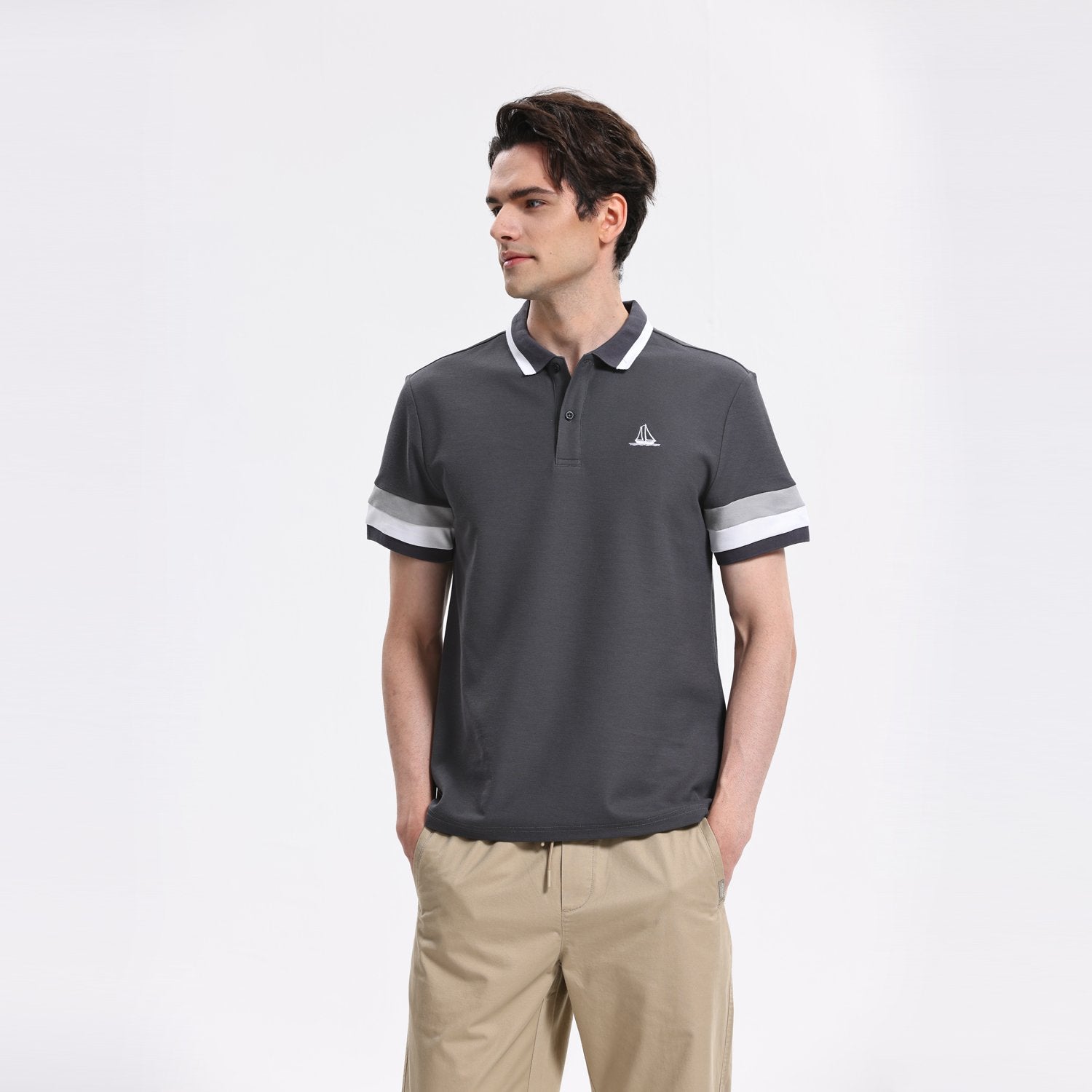 Men's Short Sleeve Slim Fit Bold Polo Shirt - Image 1