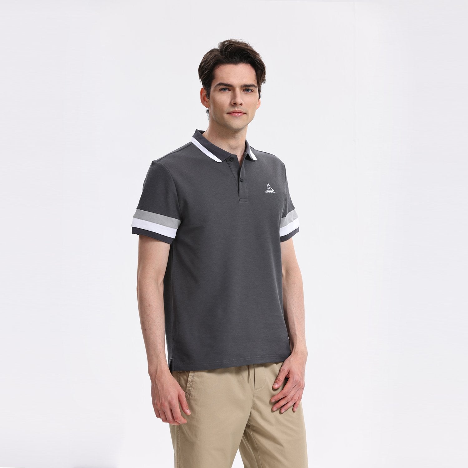 Men's Short Sleeve Slim Fit Bold Polo Shirt - Image 2