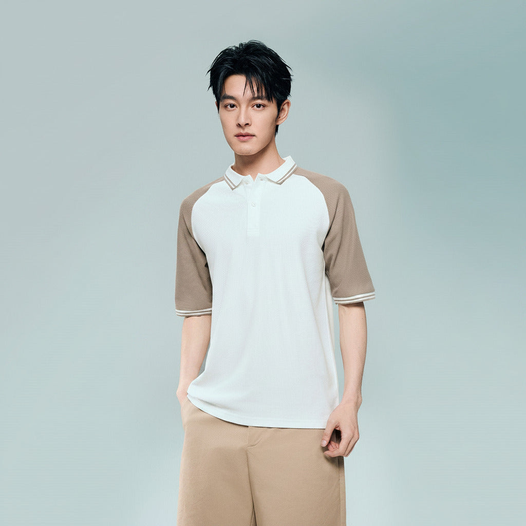 Men's Regular Fit Solid Polo - Image 1