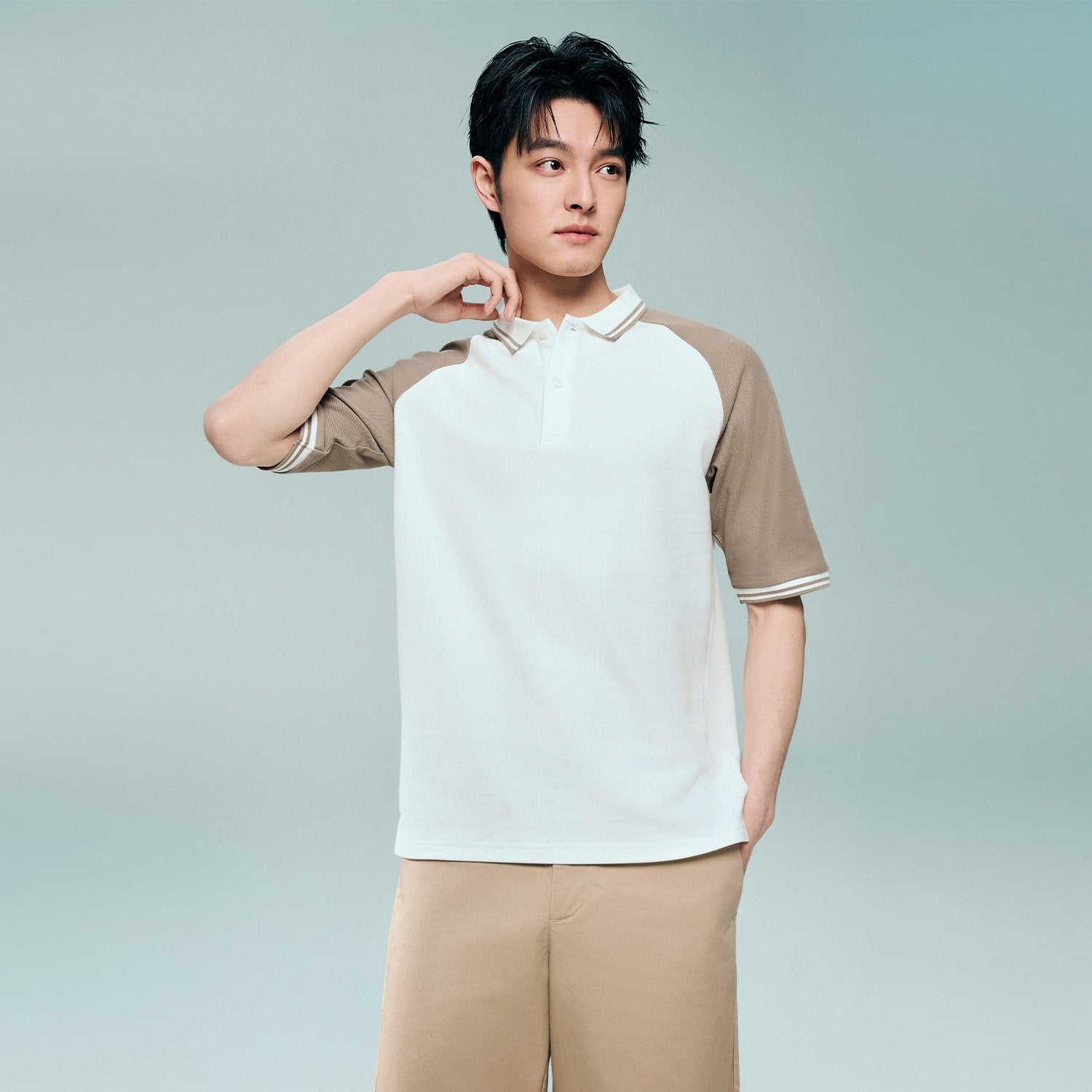 Men's Regular Fit Solid Polo - Image 4