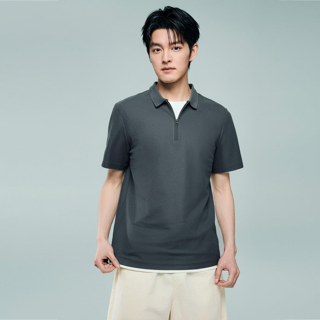 Men's Regular Fit Solid Polo - Image 2