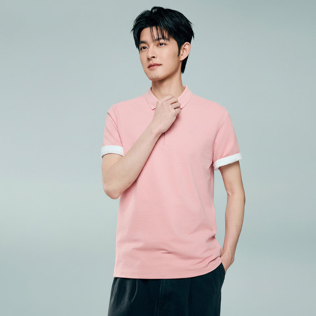 Men's Regular Fit Solid Polo - Image 2