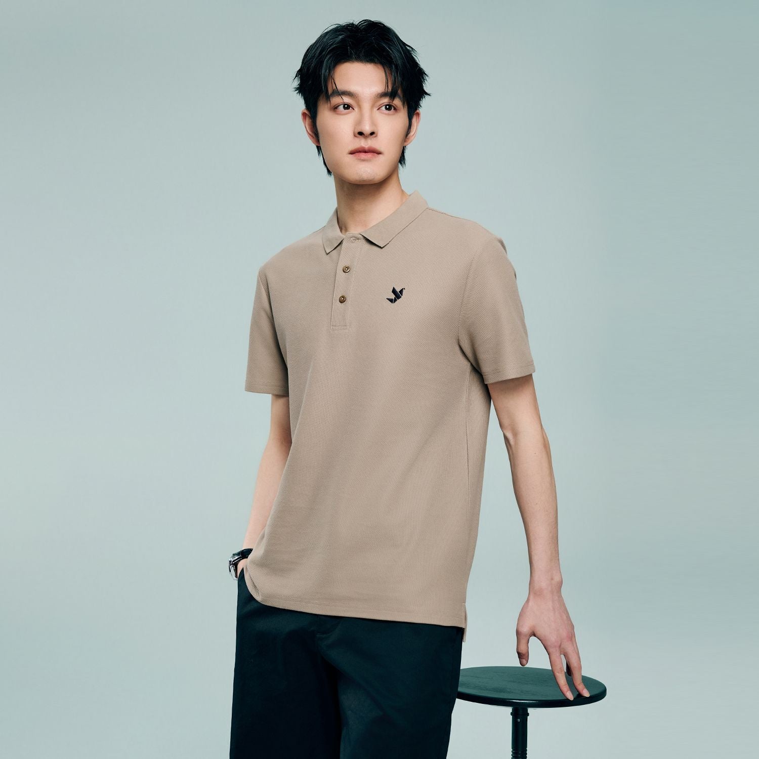 Men's Regular Fit Solid Polo - Image 3