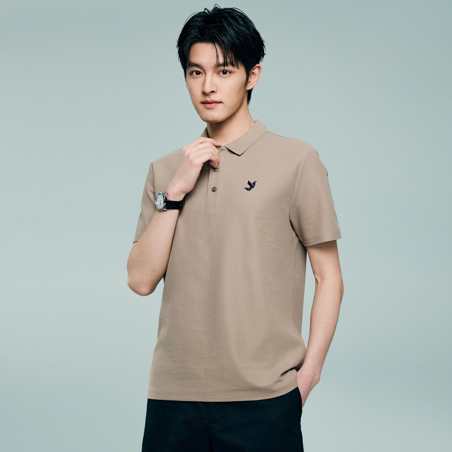 Men's Regular Fit Solid Polo - Image 4