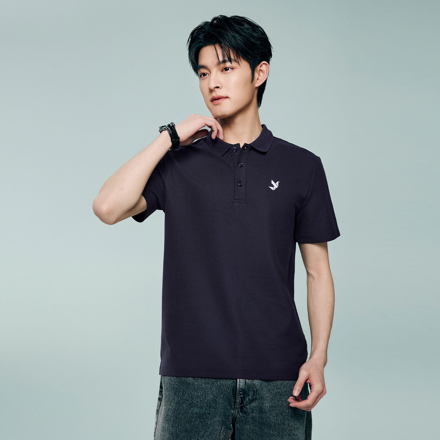 Men's Regular Fit Solid Polo - Image 3