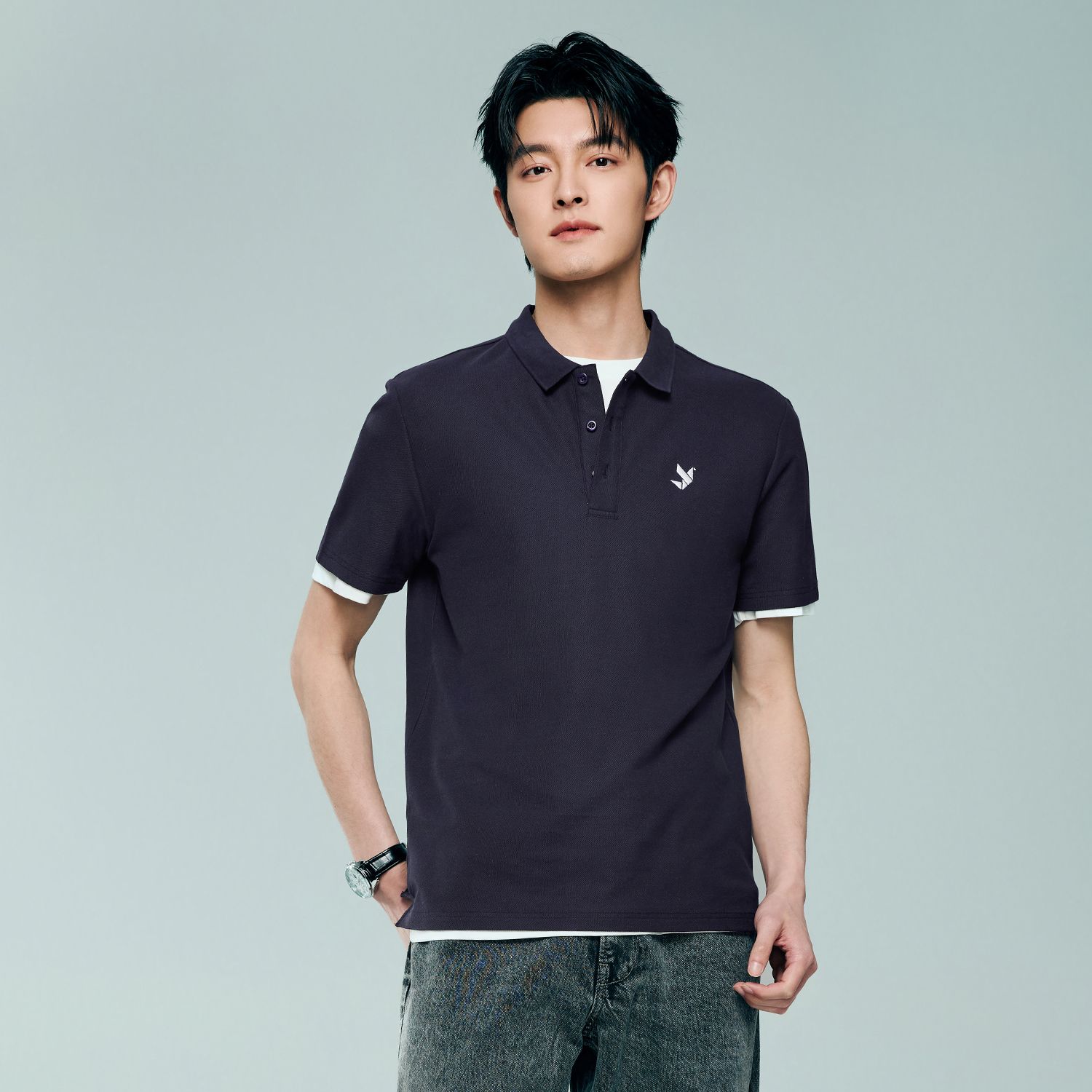 Men's Regular Fit Solid Polo - Image 4