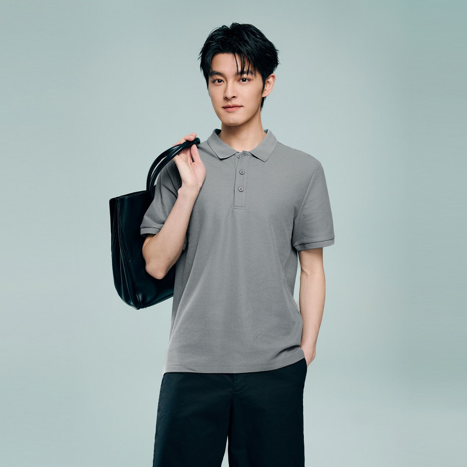 Men's Regular Fit Solid Polo - Image 4