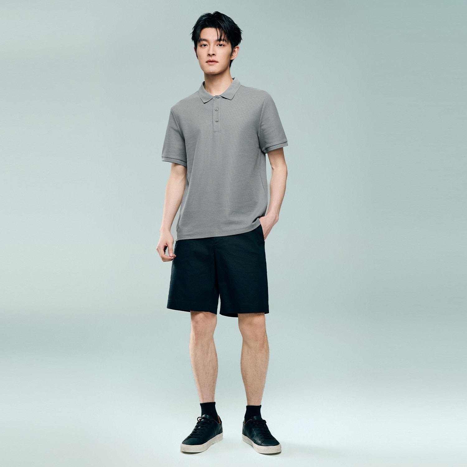 Men's Regular Fit Solid Polo - Image 5