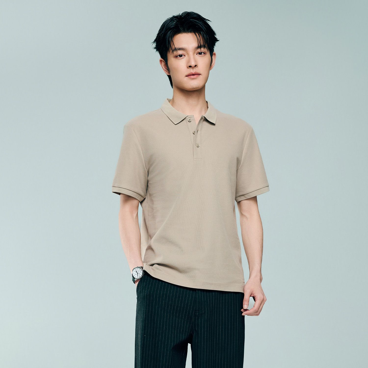 Men's Regular Fit Solid Polo - Image 4