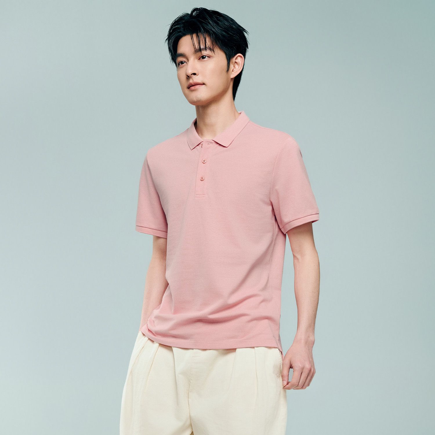 Men's Regular Fit Solid Polo - Image 3