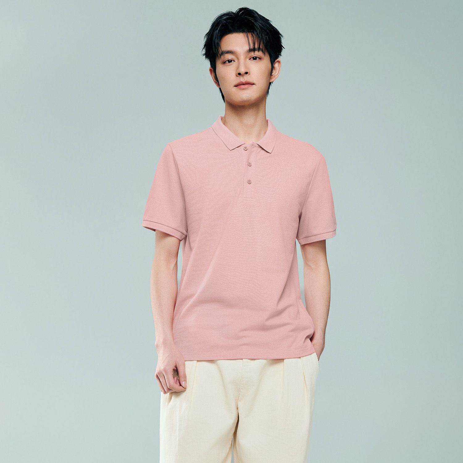 Men's Regular Fit Solid Polo - Image 4