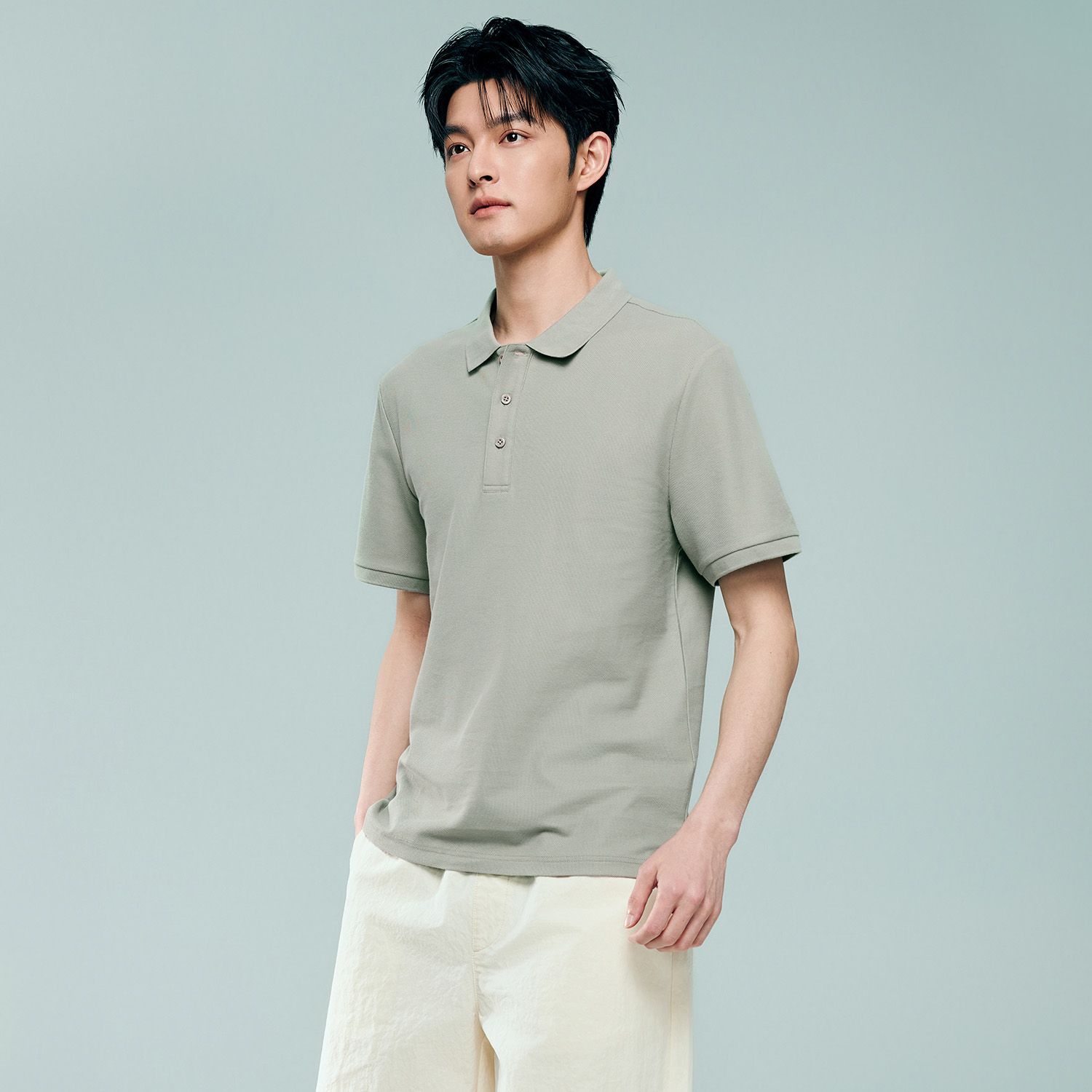 Men's Regular Fit Solid Polo - Image 3
