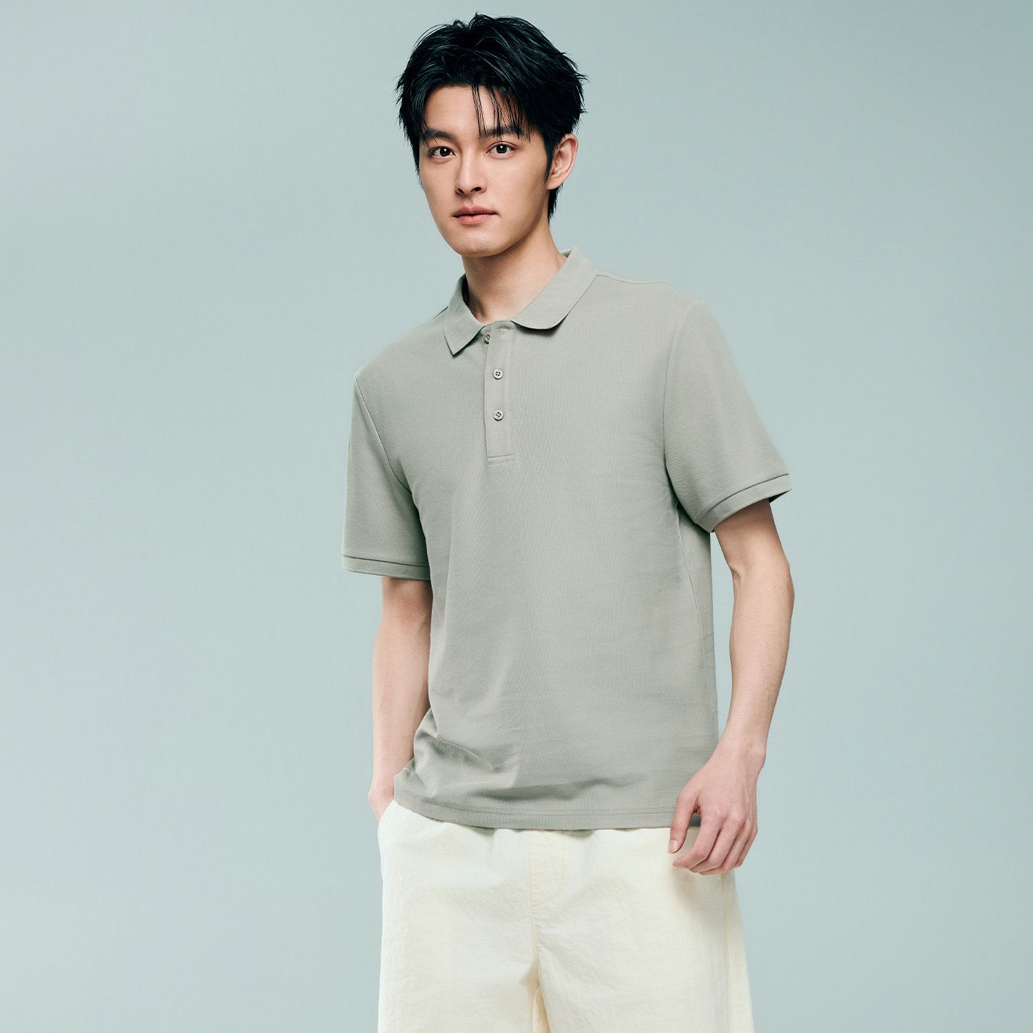 Men's Regular Fit Solid Polo - Image 4