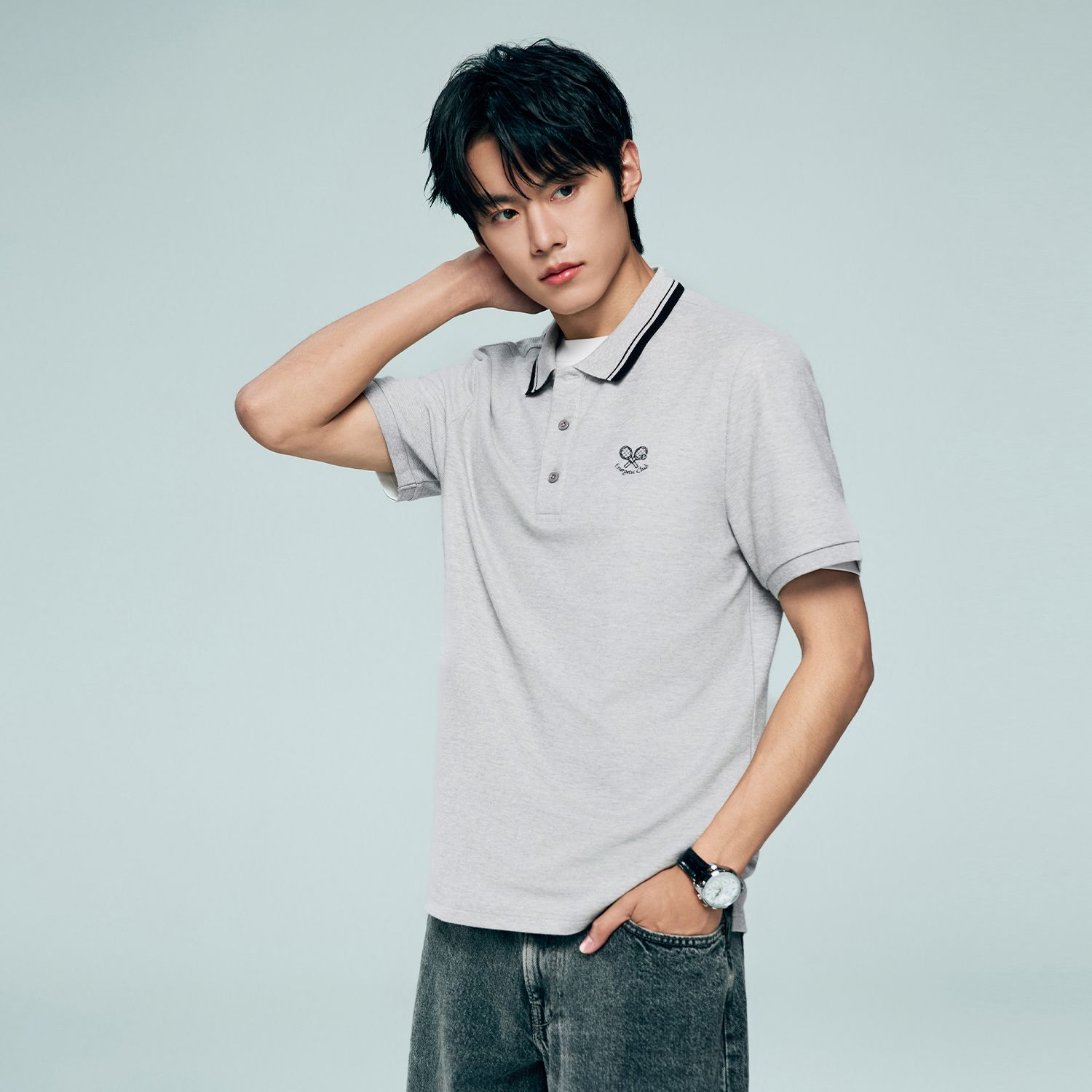 Men's Regular Fit Solid Polo - Image 2