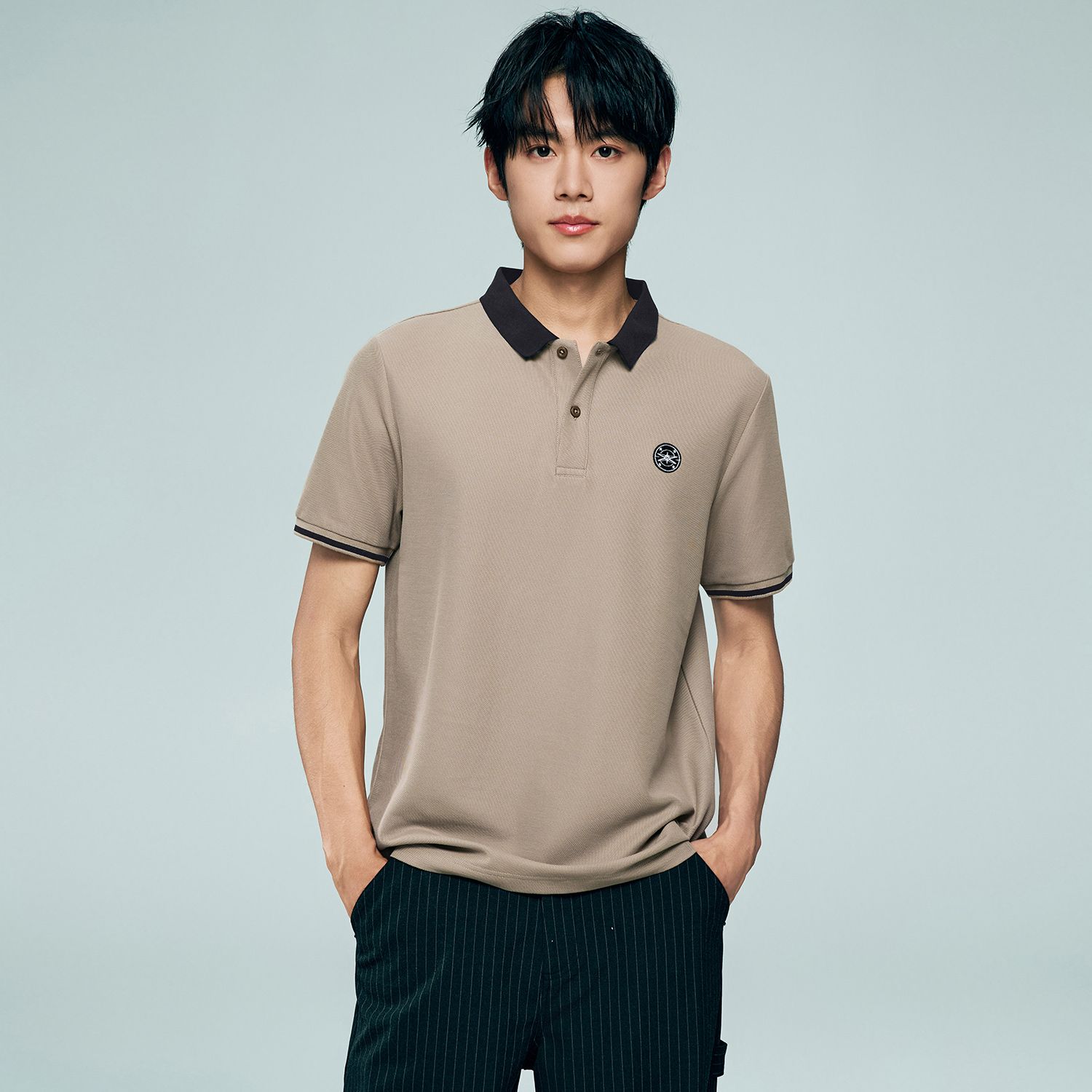 Men's Regular Fit Solid Polo - Image 2