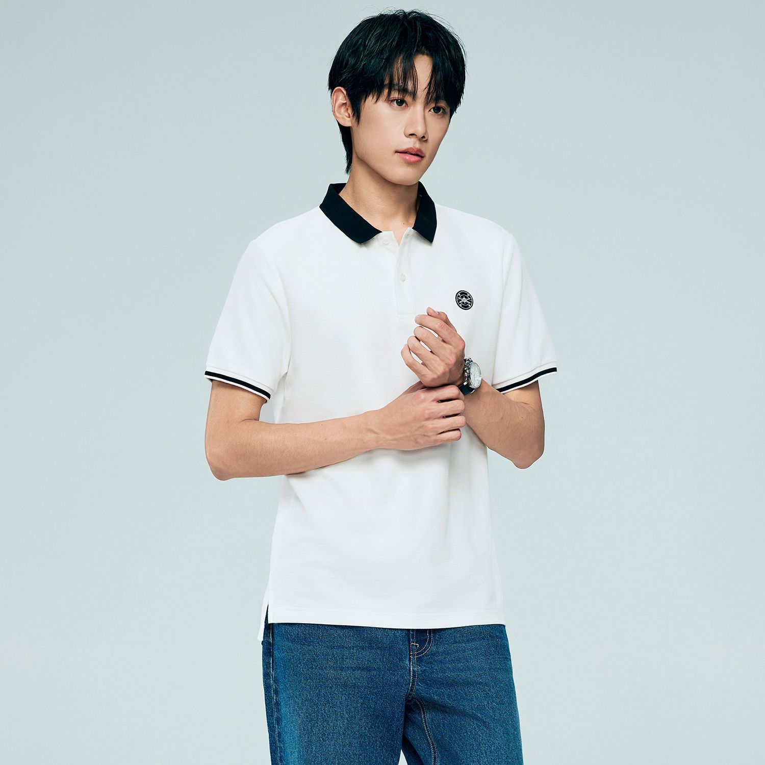 Men's Regular Fit Solid Polo - Image 2