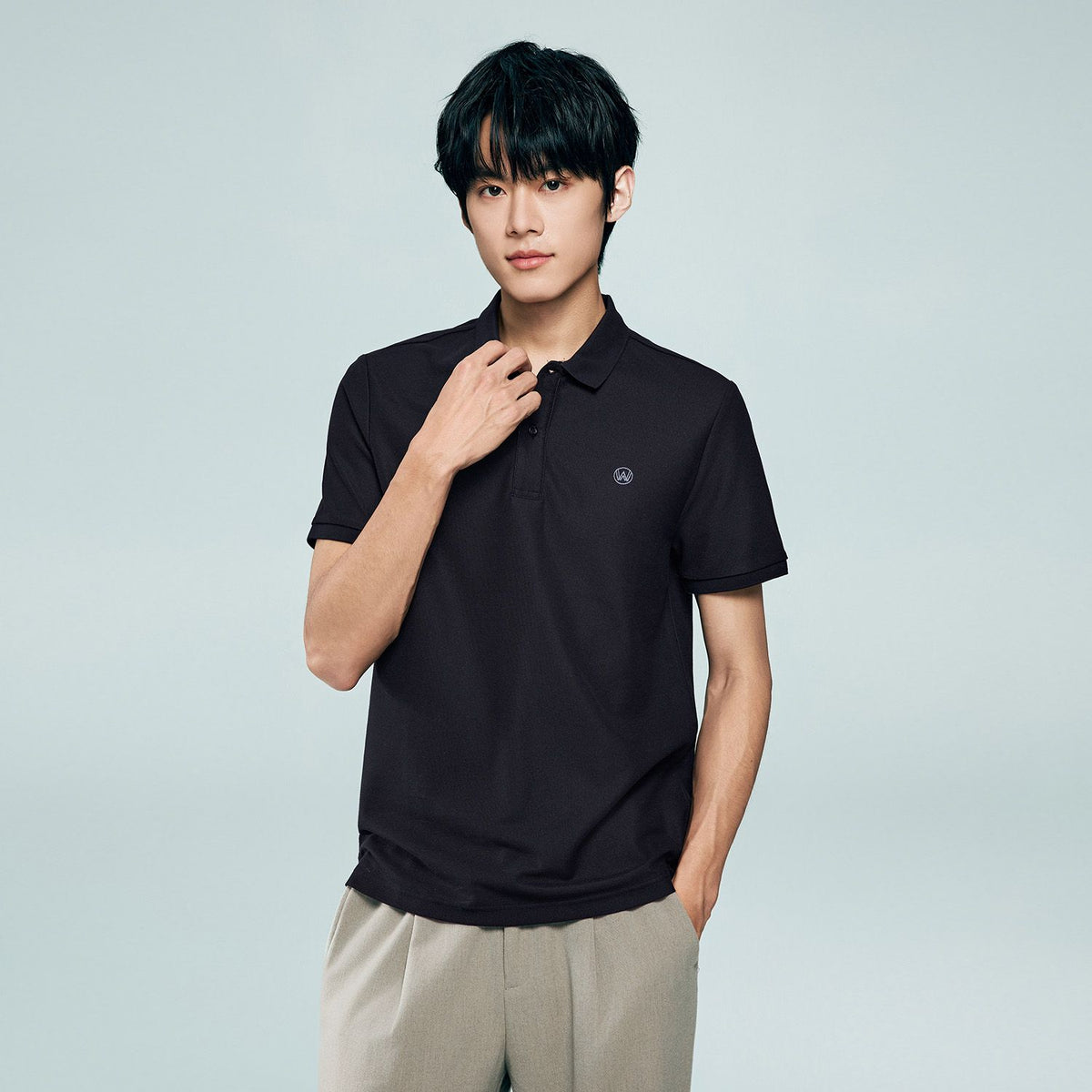 Men's Regular Fit  Solid Polo Shirt - Image 2