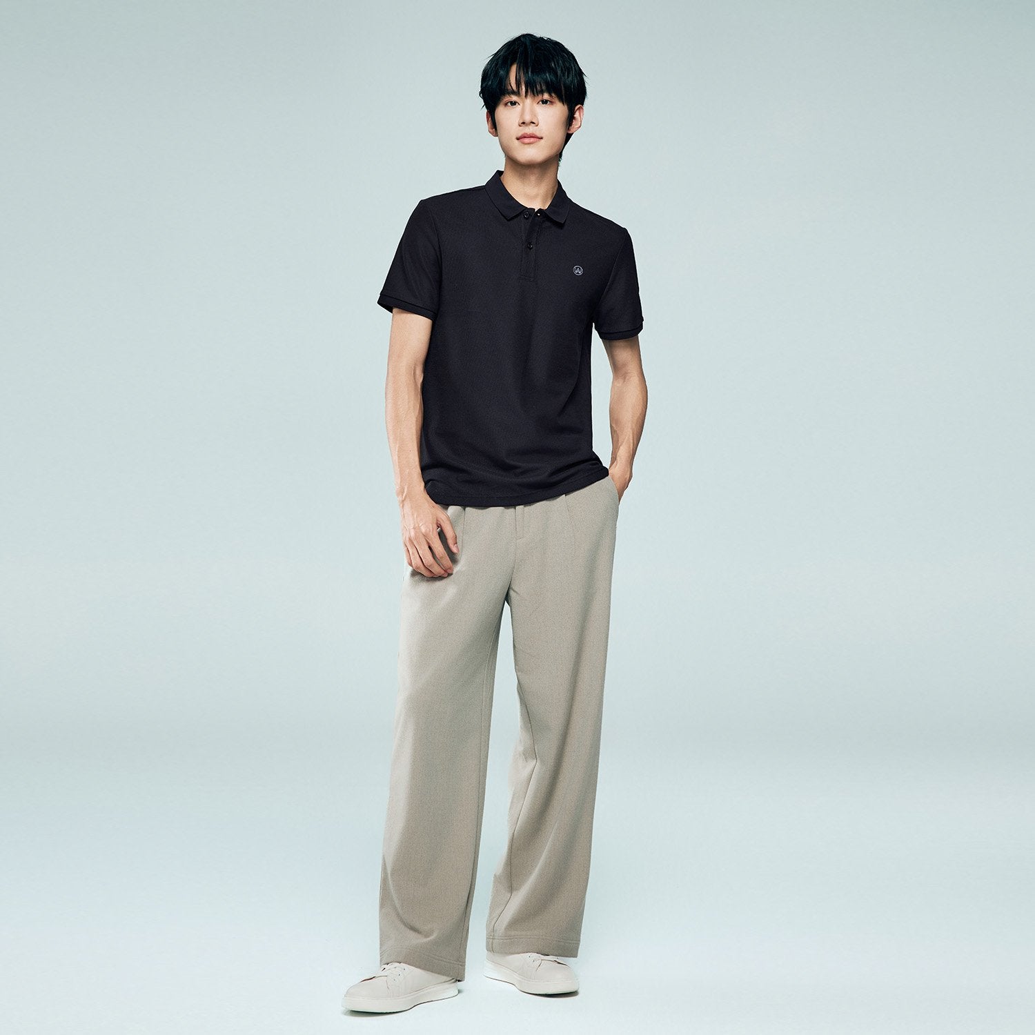 Men's Regular Fit  Solid Polo Shirt - Image 4