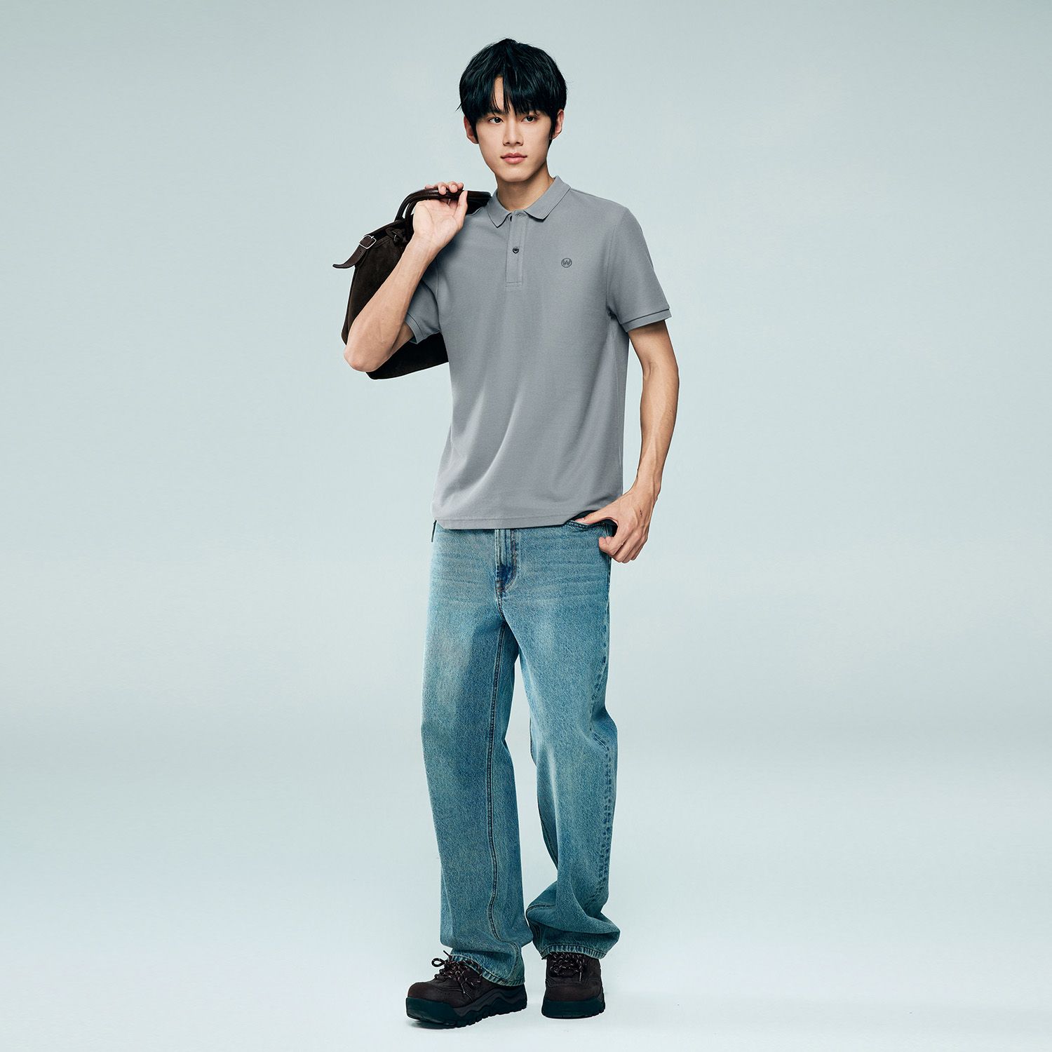 Men's Regular Fit  Solid Polo Shirt - Image 4