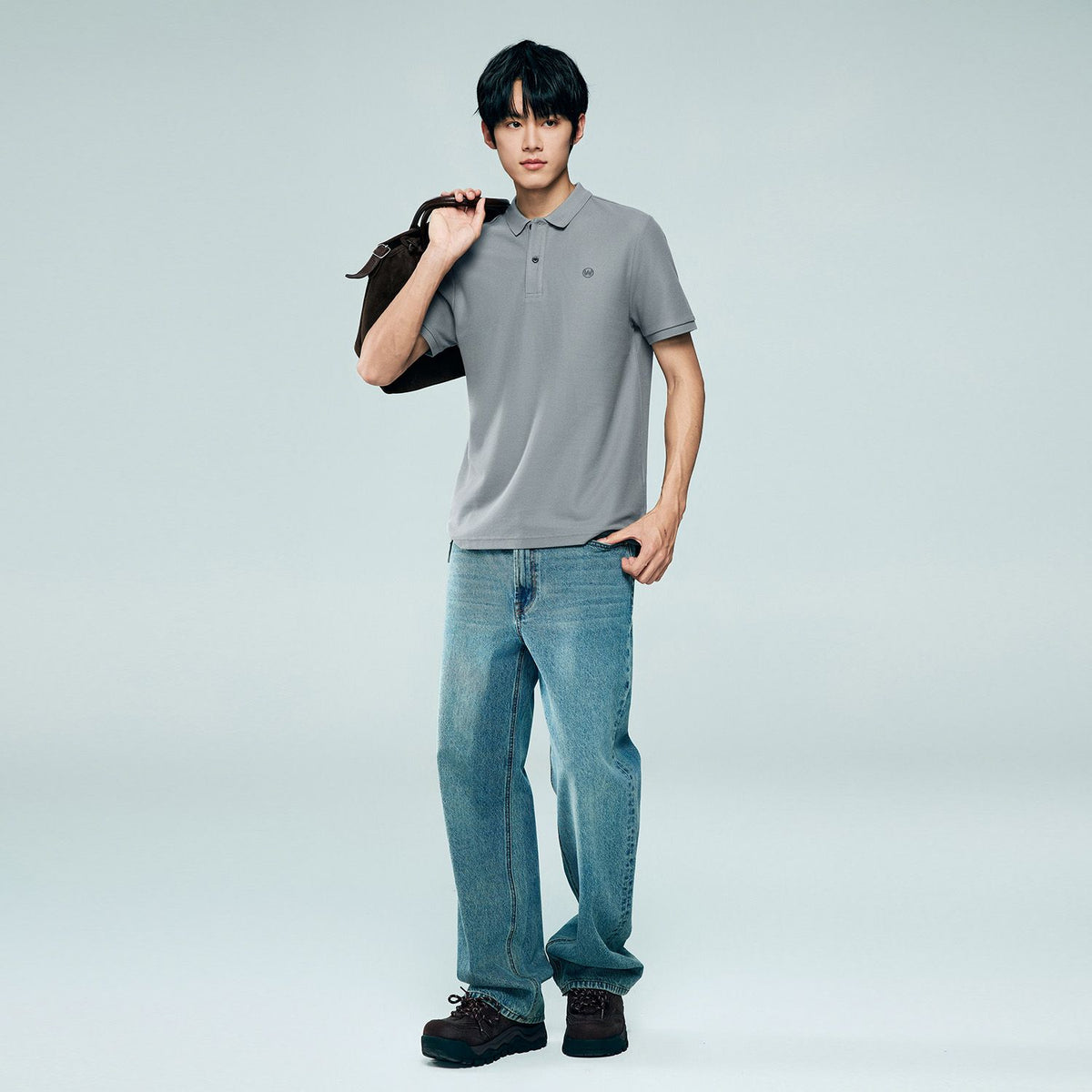 Men's Regular Fit  Solid Polo Shirt - Image 4