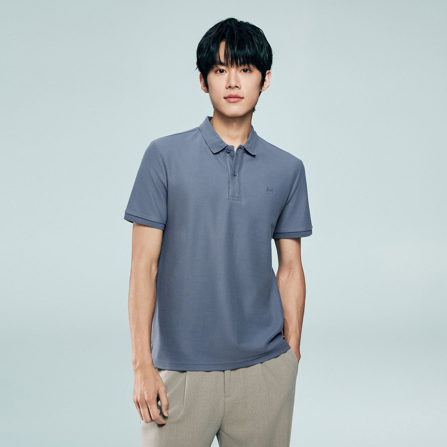 Men's Regular Fit  Solid Polo Shirt - Image 1