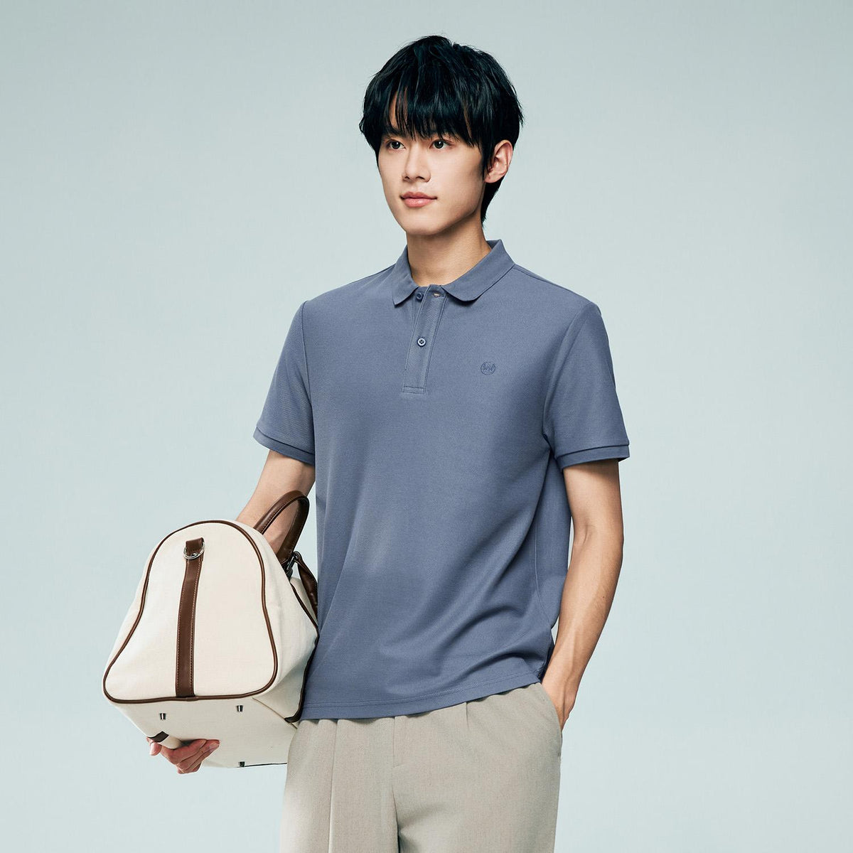 Men's Regular Fit  Solid Polo Shirt - Image 2
