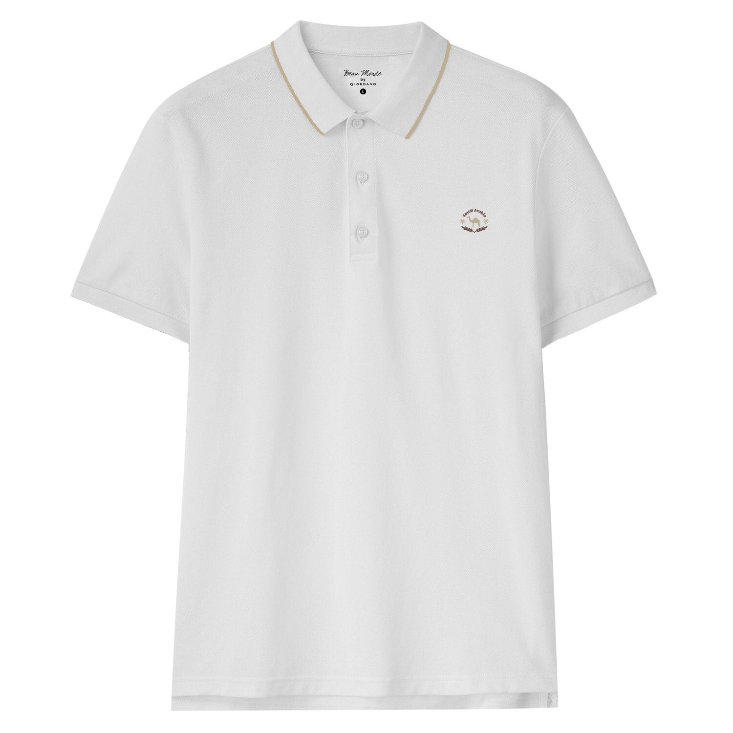 Men's Regular Embroidery Solid Polo - Image 3