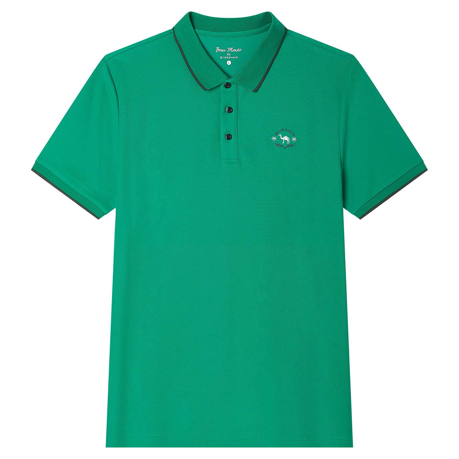 Men's Regular Embroidery Solid Polo - Image 5