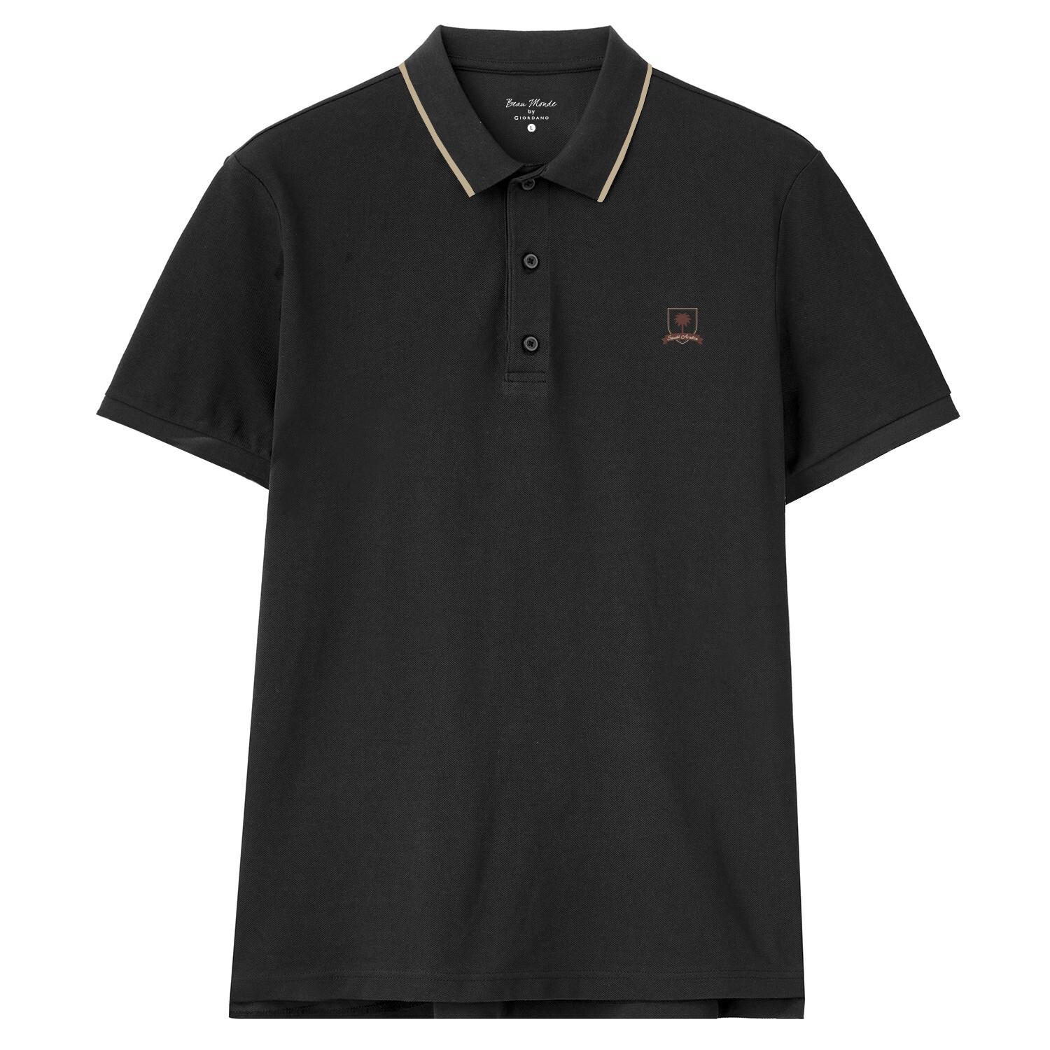 Men's Regular Embroidery Solid Polo - Image 3