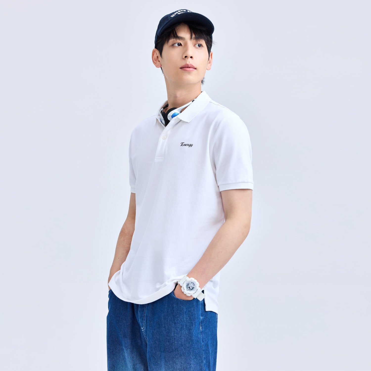Men's Regular Fit Solid Polo - Image 1