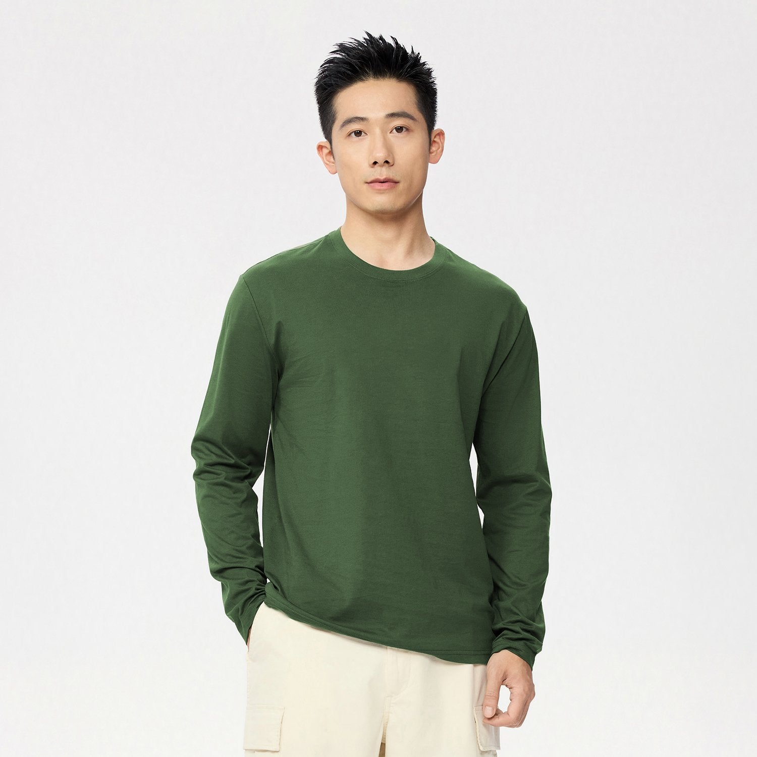 Men's Cotton Jersey Regular Crewneck Tee - Image 2