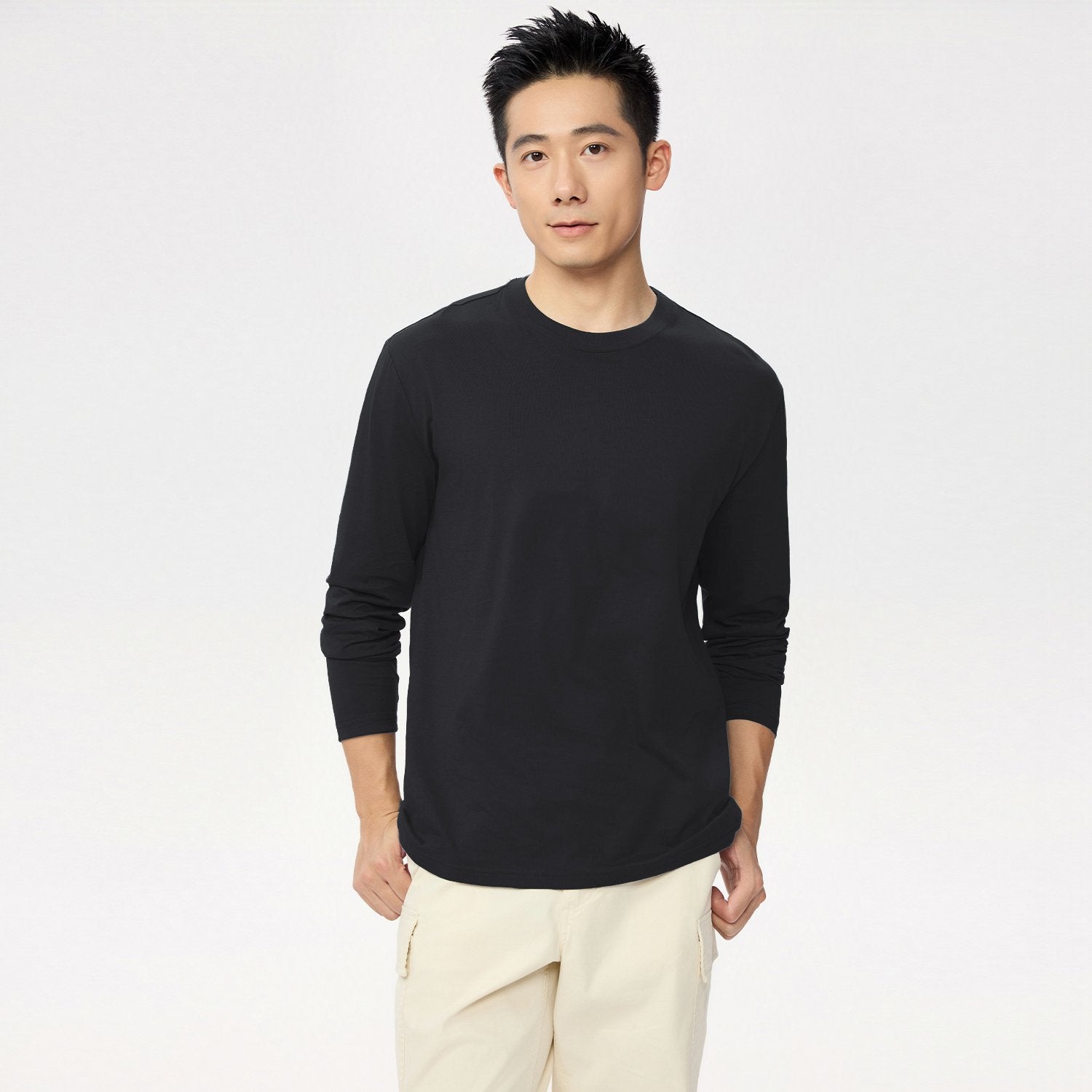 Men's Cotton Jersey Regular Crewneck Tee - Image 1