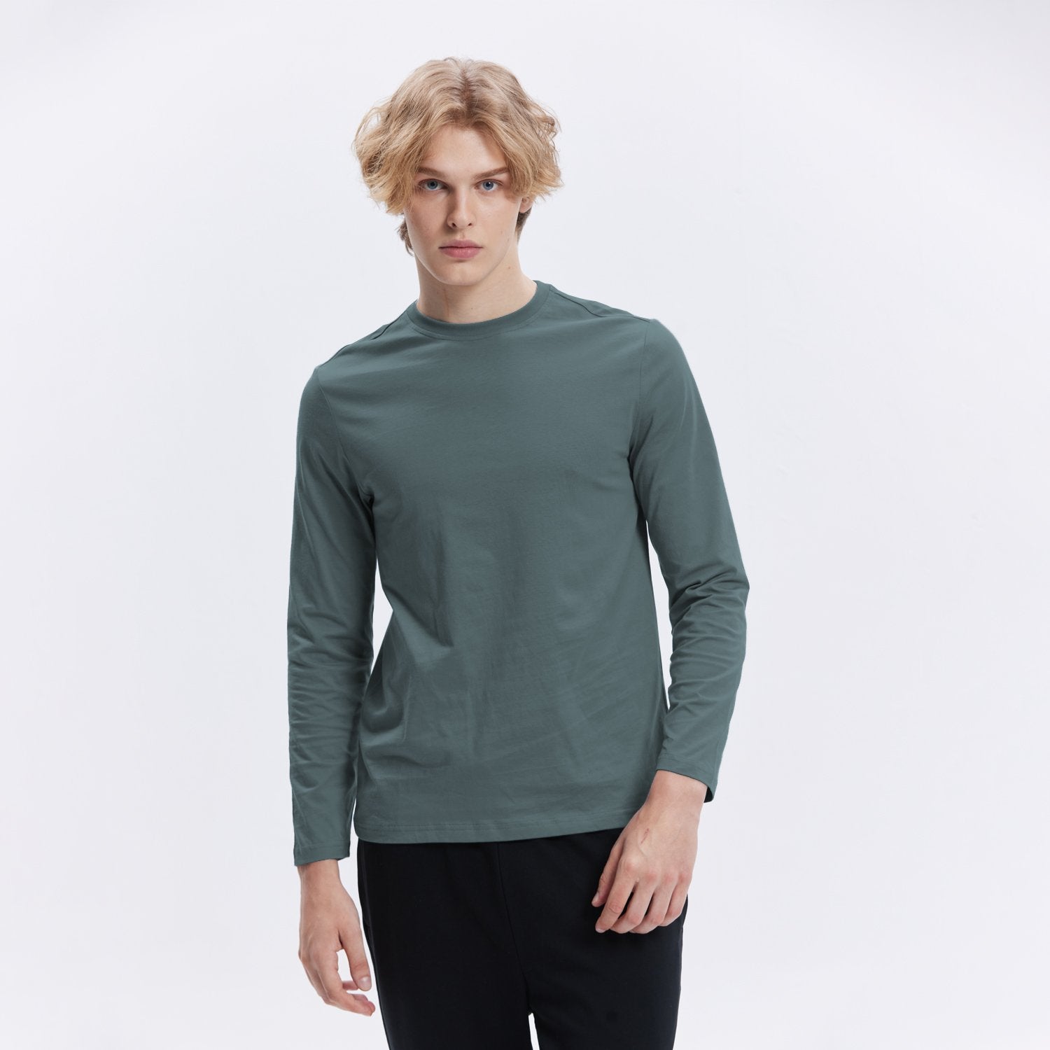 Men's Cotton Jersey Regular Crewneck Tee - Image 1