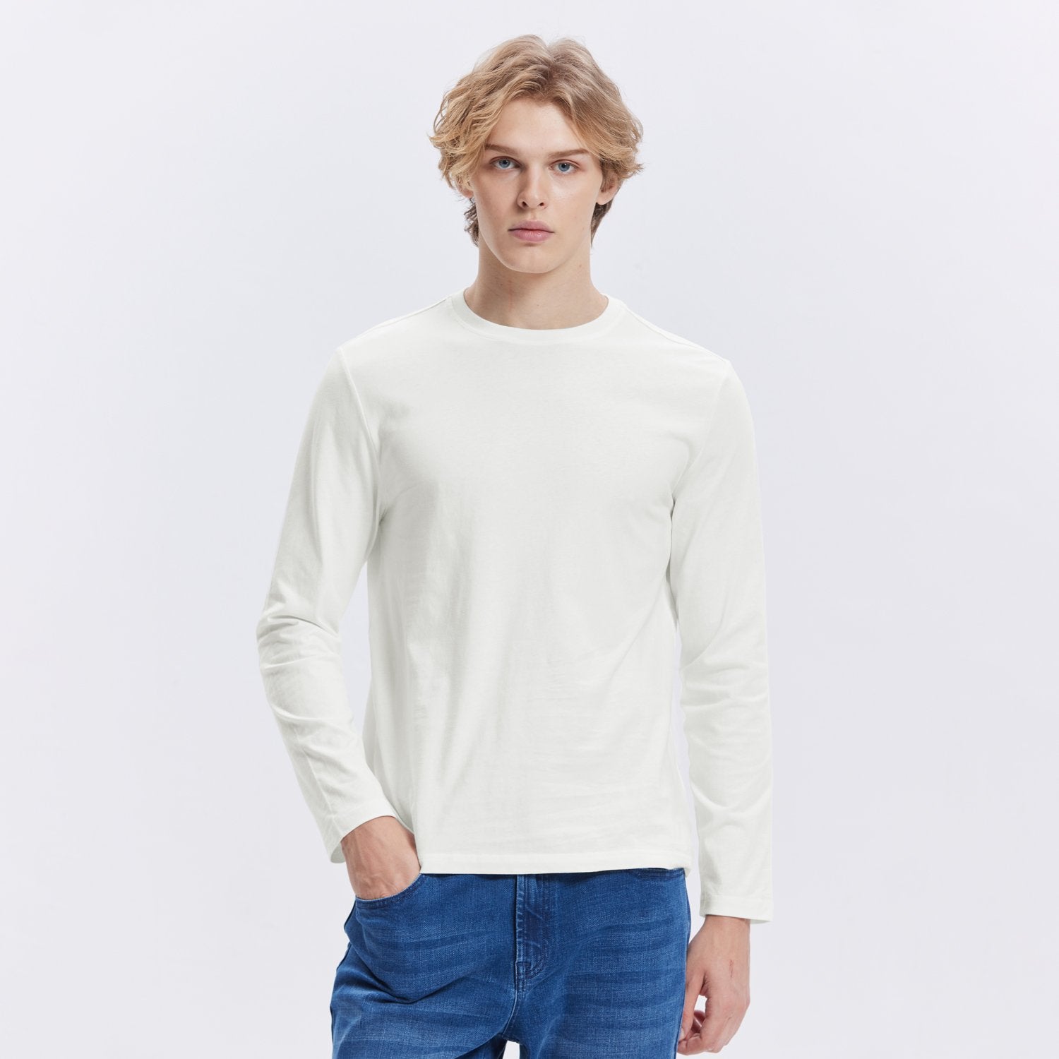 Men's Cotton Jersey Regular Crewneck Tee - Image 1