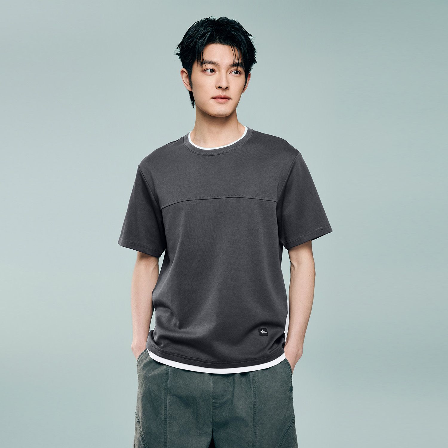 Men's Interlock Crew Neck Short Sleeve Regular Tee - Image 1
