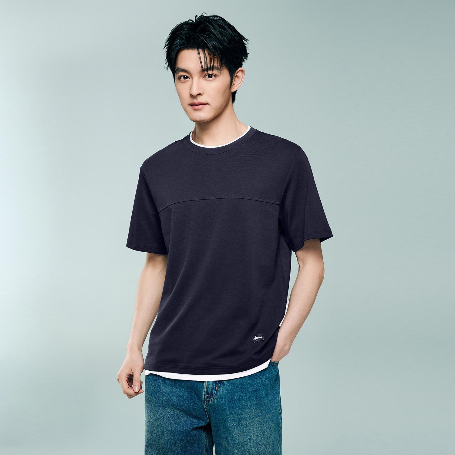 Men's Interlock Crew Neck Short Sleeve Regular Tee - Image 1