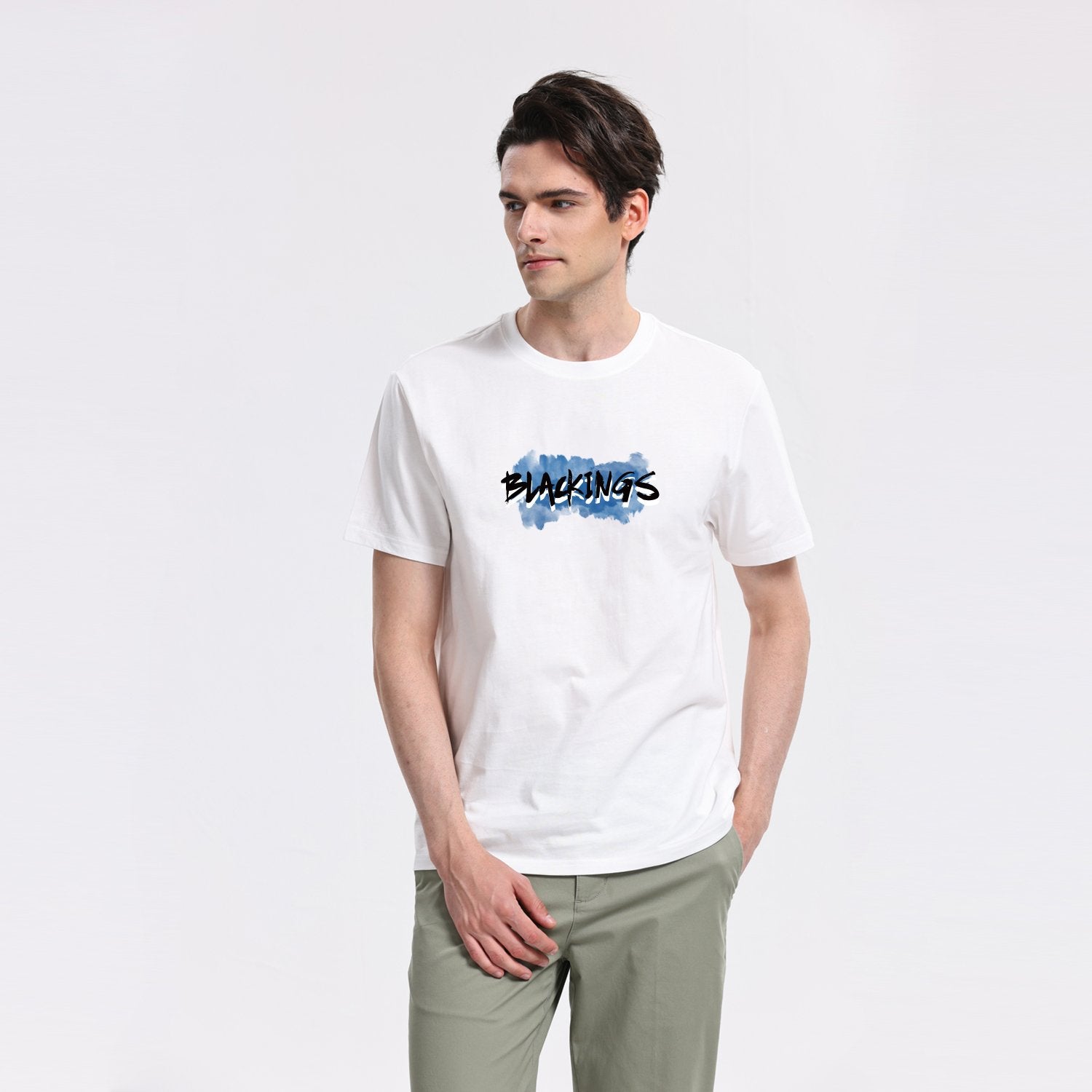 Men's Crew Neck Short Sleeve Regular Fit Print Tee - Image 2