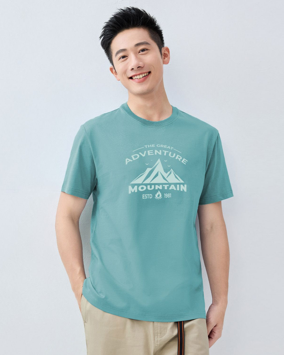 Quick buy Men's Crew Neck Short Sleeve Regular Fit Print Tee