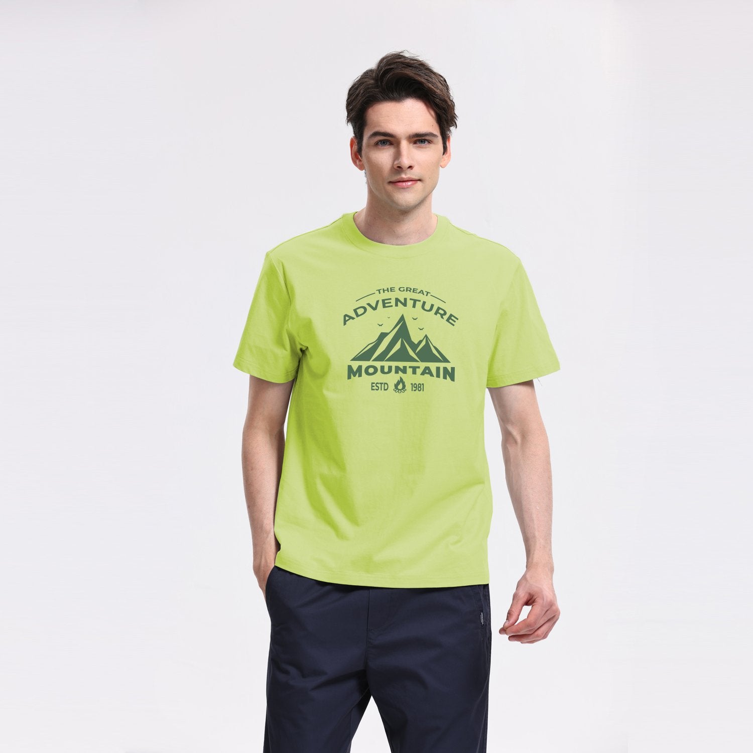 Men's Crew Neck Short Sleeve Regular Fit Print Tee - Image 1