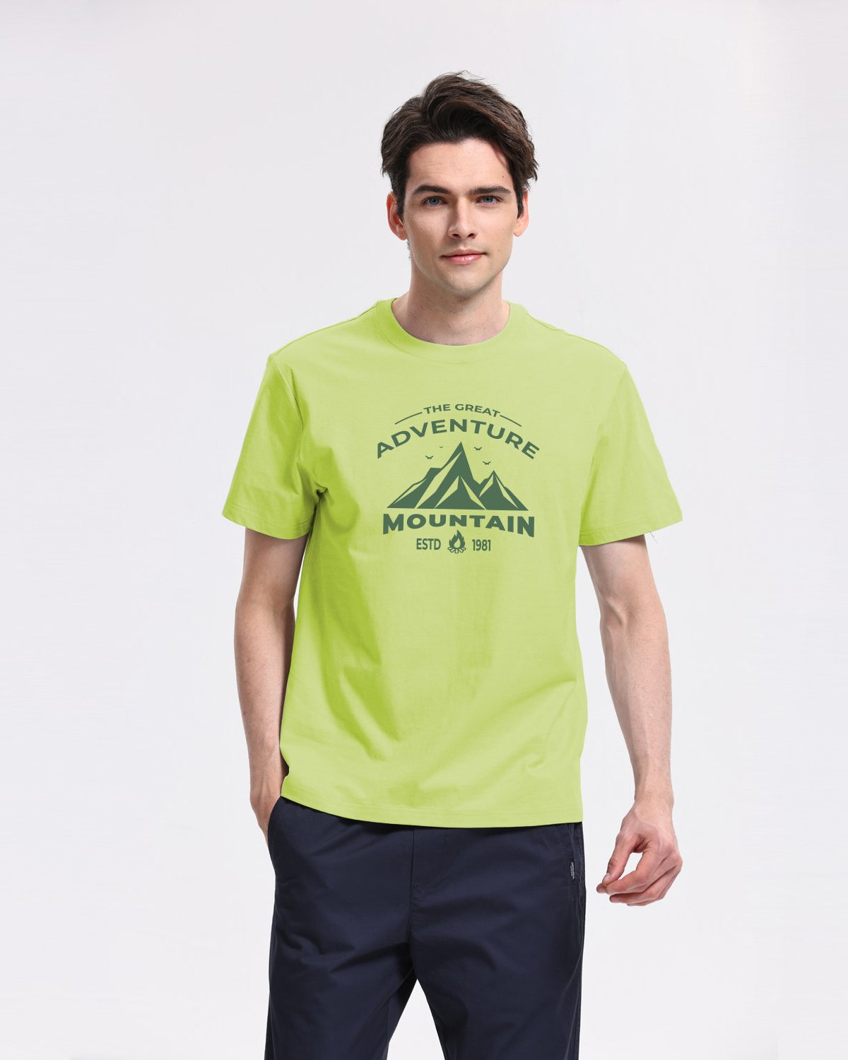 Quick buy Men's Crew Neck Short Sleeve Regular Fit Print Tee